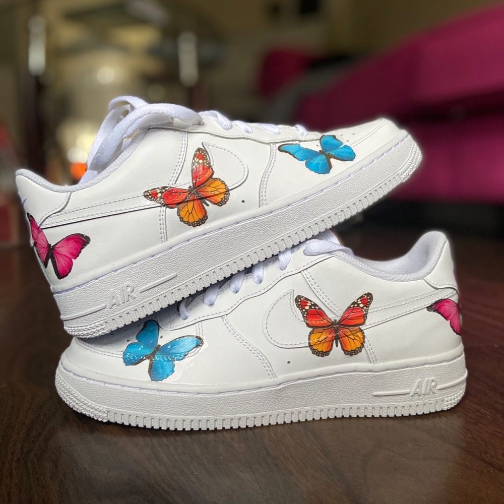 Custom Raibbow Butterfly Air Force 1s